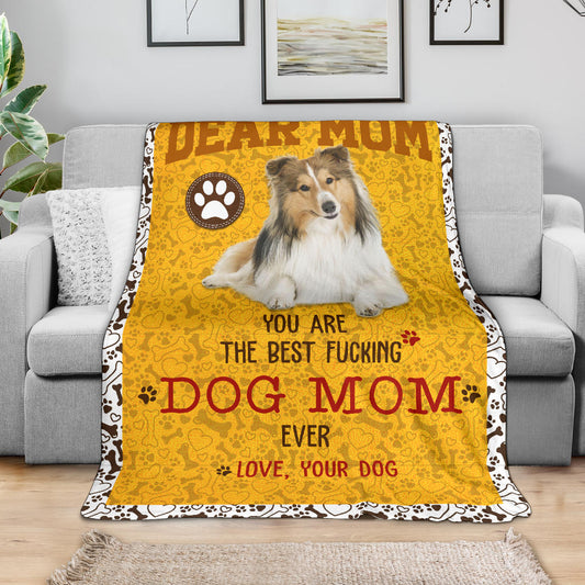 Shetland Sheepdog-Dog Mom Ever Blanket