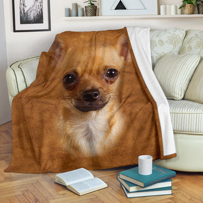 Chihuahua 2 Face Hair Blanket