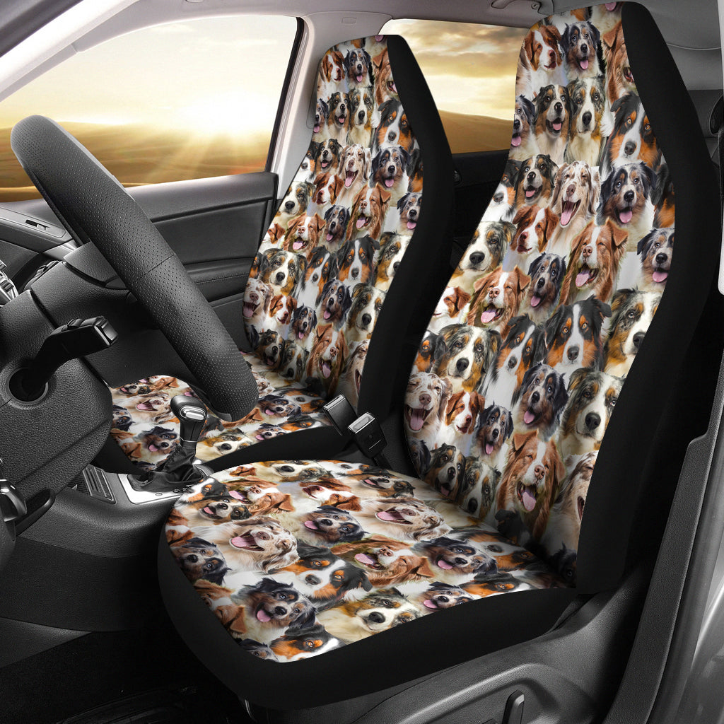 Australian Shepherd Full Face Car Seat Covers
