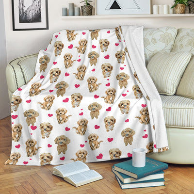 Cavapoo Heart Blanket