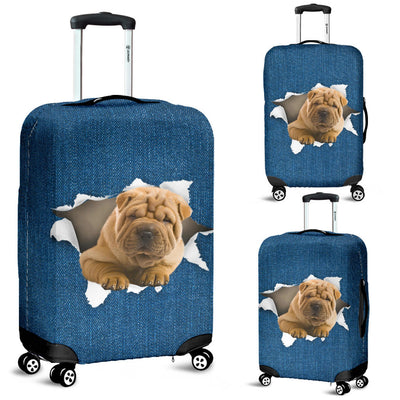 Shar Pei Torn Paper Luggage Covers