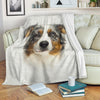 Australian Shepherd Face Hair Blanket