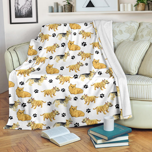 Norwich Terrier Paw Blanket