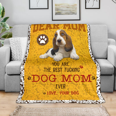 Basset Hound-Dog Mom Ever Blanket
