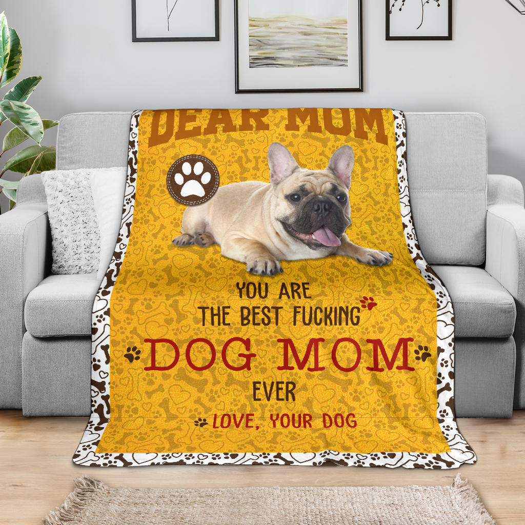 French Bulldog 1-Dog Mom Ever Blanket