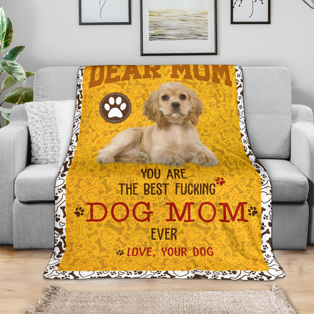 American Cocker Spaniel-Dog Mom Ever Blanket