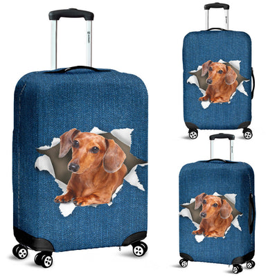 Dachshund Torn Paper Luggage Covers