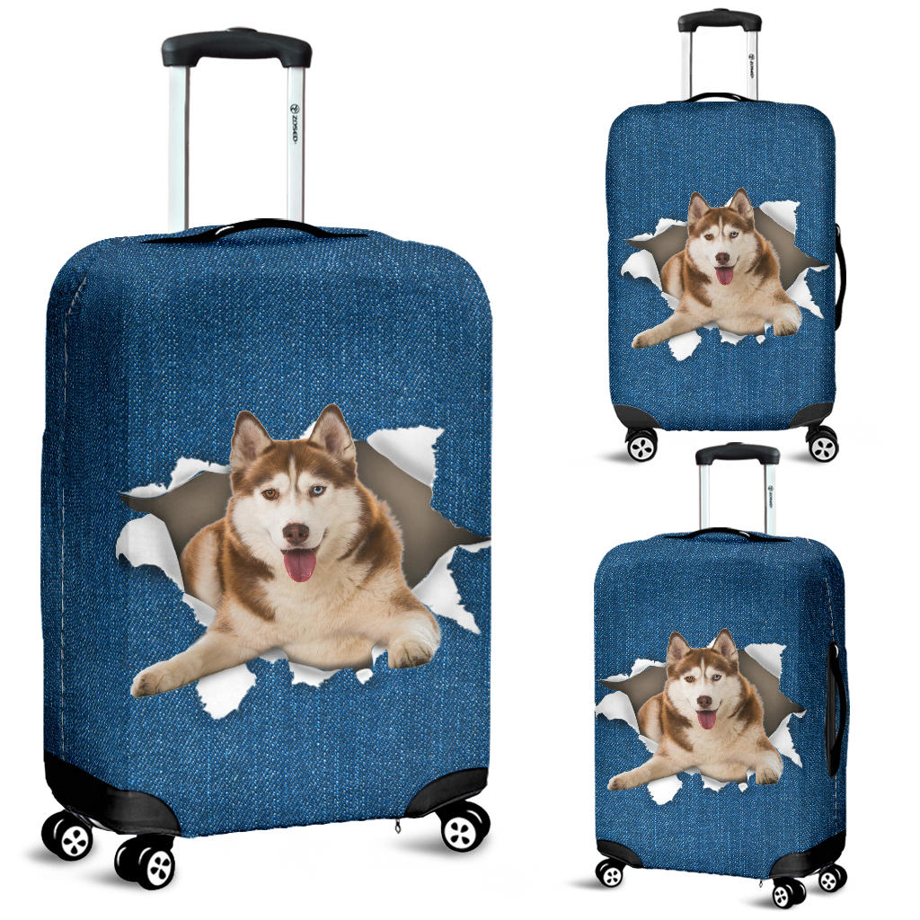 Husky Torn Paper Luggage Covers