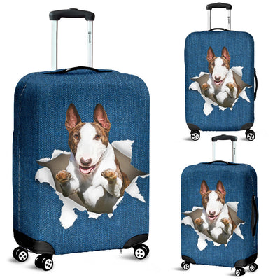 Bull Terrier Torn Paper Luggage Covers