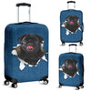 Pug Torn Paper Luggage Covers
