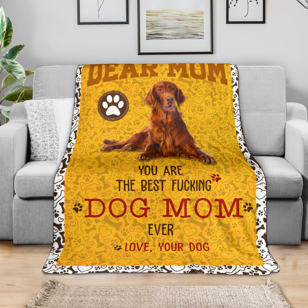 Irish Setter 2-Dog Mom Ever Blanket