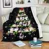 Japanese Chin Christmas Tree Blanket