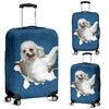 Poodle Torn Paper Luggage Covers