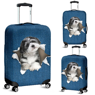 Havanese Torn Paper Luggage Covers