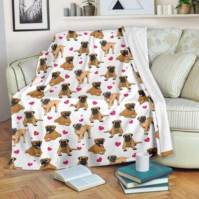 Bullmastiff Heart Blanket