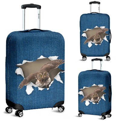 Owl Torn Paper Luggage Covers