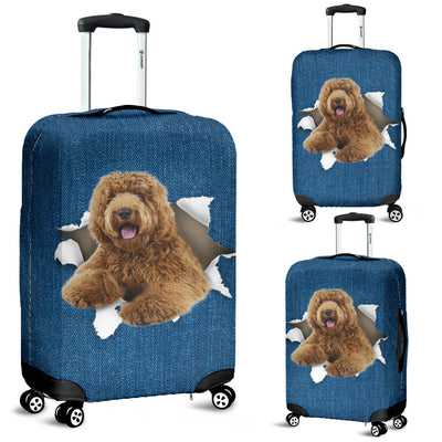 Labradoodle Torn Paper Luggage Covers