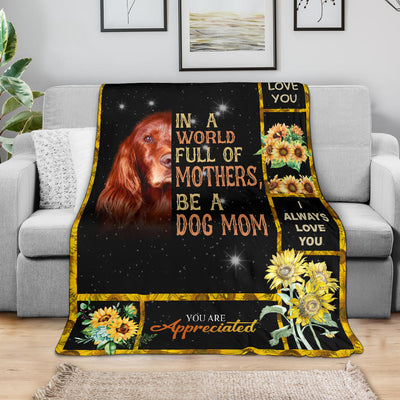Irish Setter-A Dog Mom Blanket