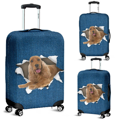 Cocker Spaniel Torn Paper Luggage Covers