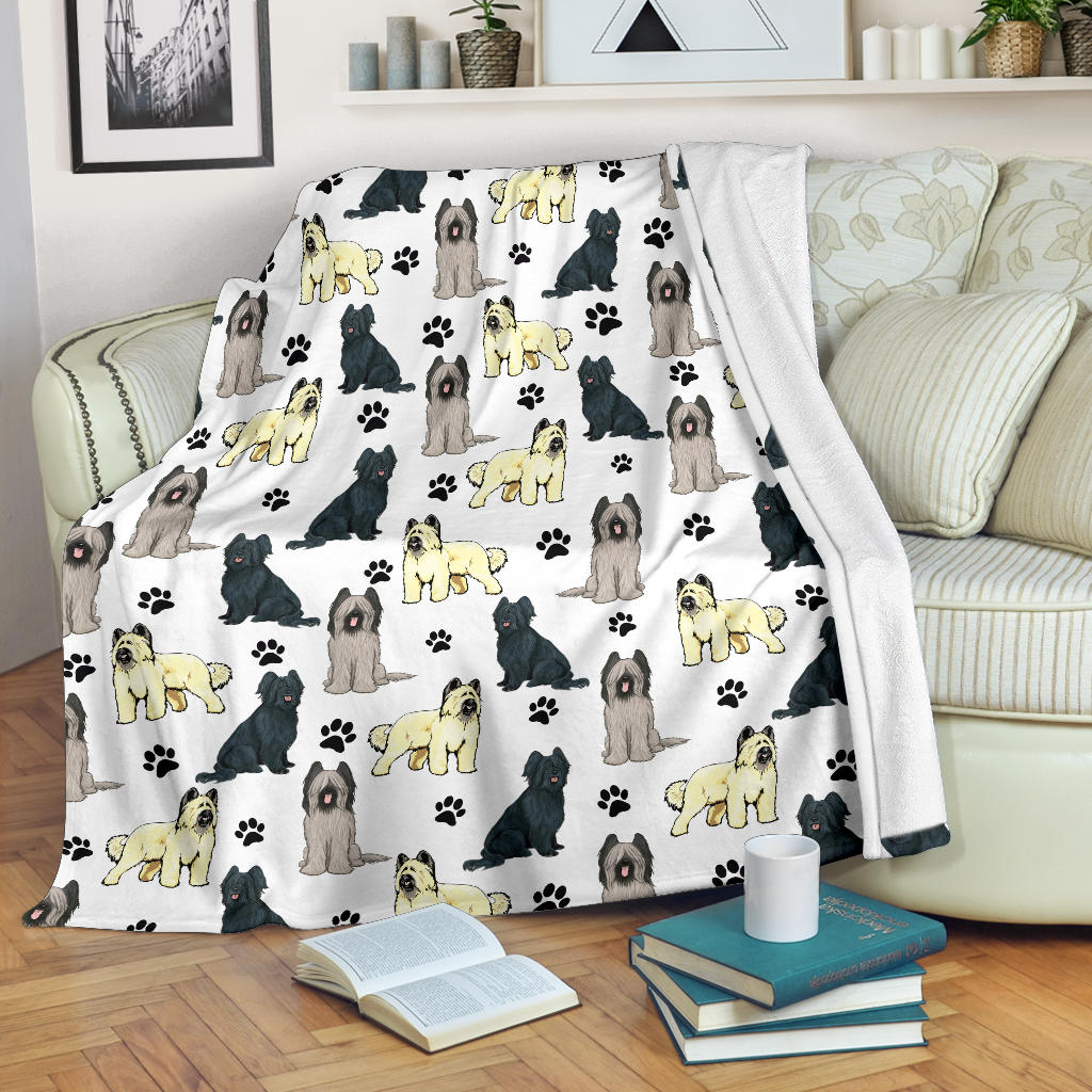 Briard Paw Blanket