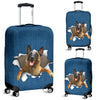 Malinois dog Torn Paper Luggage Covers
