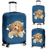 Poodle Torn Paper Luggage Covers