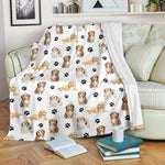 Cavachon Paw Blanket