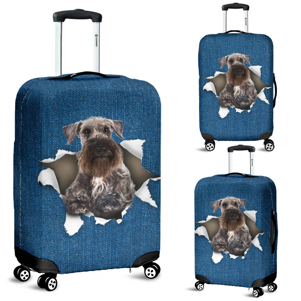Cesky Terrier Torn Paper Luggage Covers