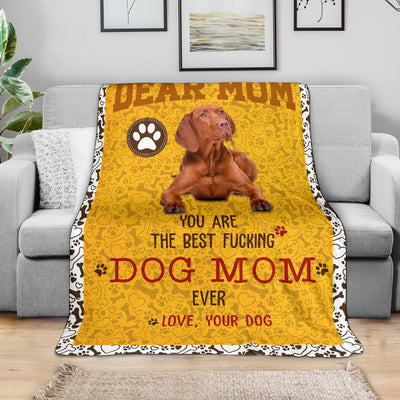 Vizsla-Dog Mom Ever Blanket