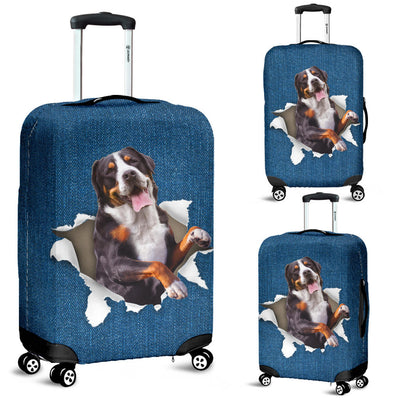 Greater Swiss Mountain Dog Torn Paper Luggage Covers