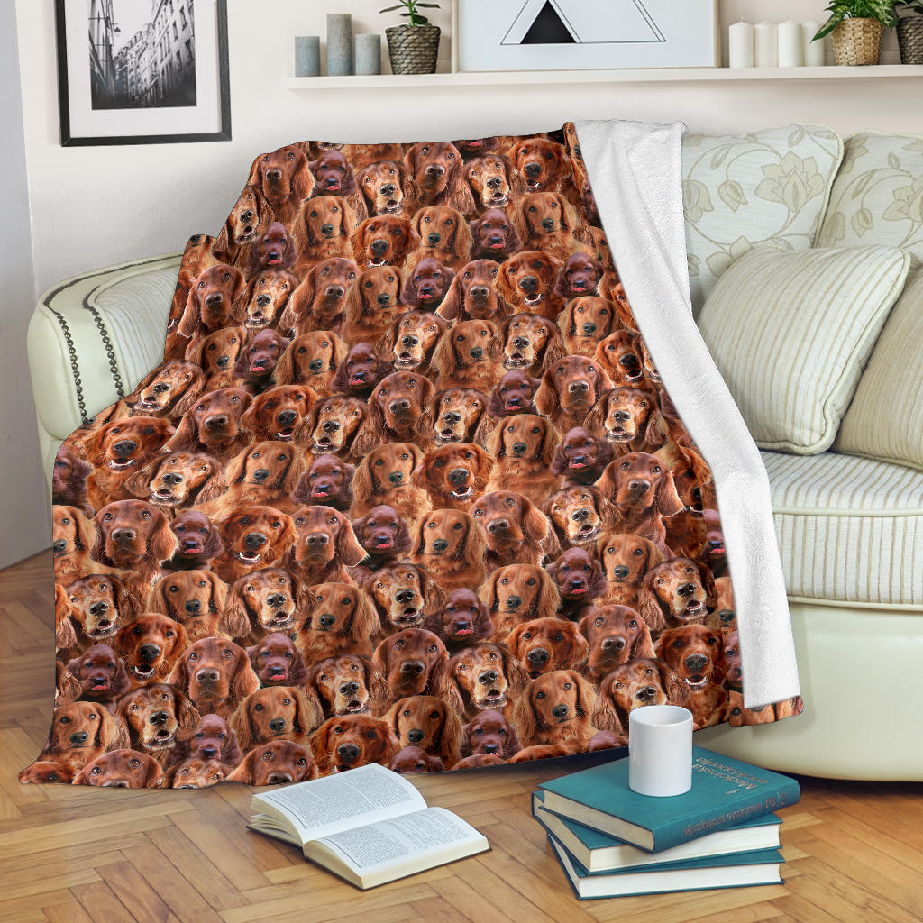 Irish Setter Full Face Blanket