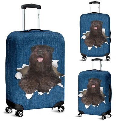 Bouvier des Flandres Torn Paper Luggage Covers