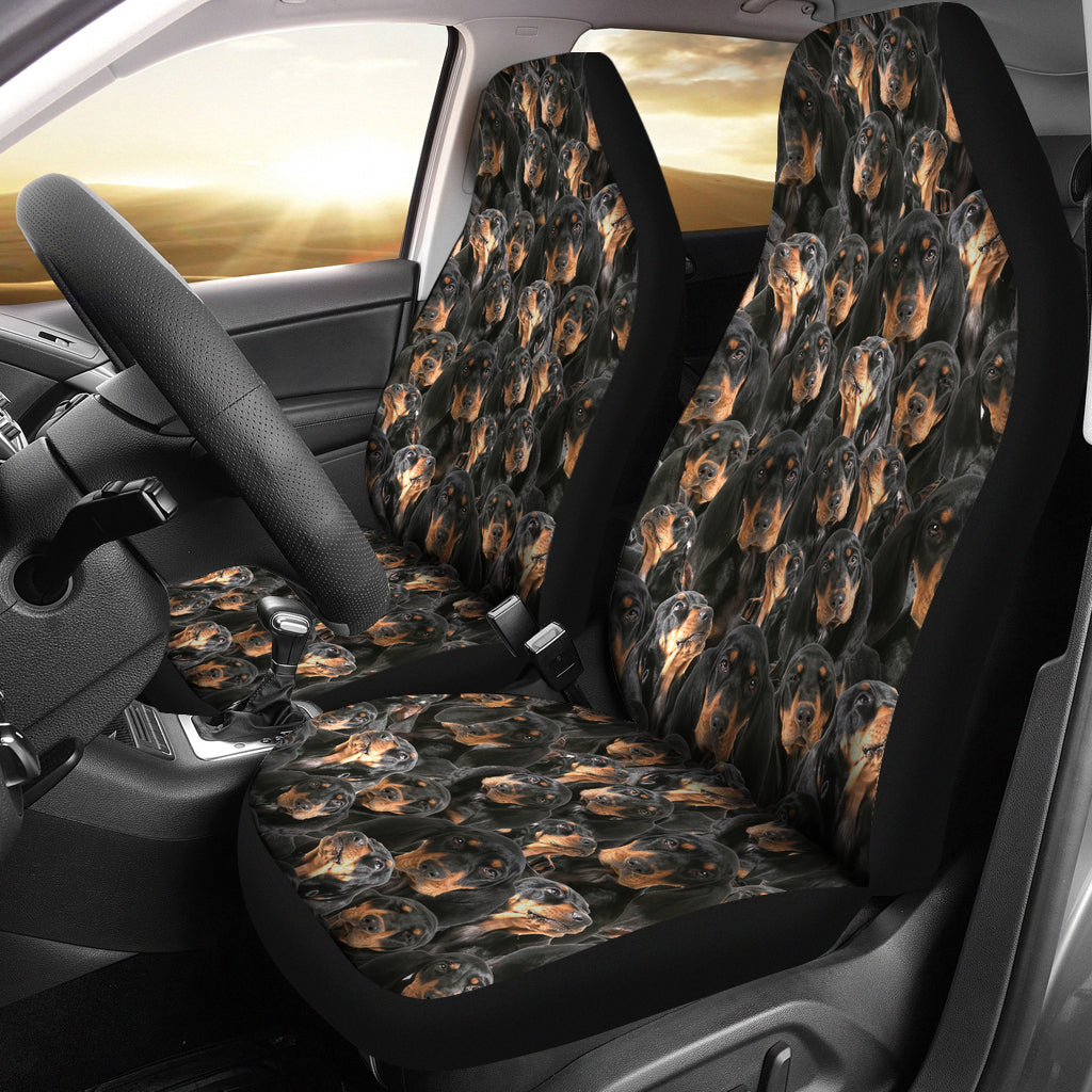 Black and Tan Coonhound Full Face Car Seat Covers