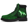 German Shepherd Mandala Green All-Season Boots