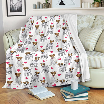 Jack Russell Terrier Heart Blanket