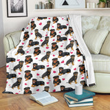 Rottweiler Heart Blanket