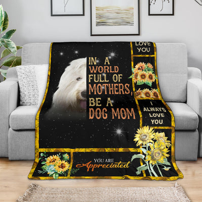 Old English Sheepdog-A Dog Mom Blanket