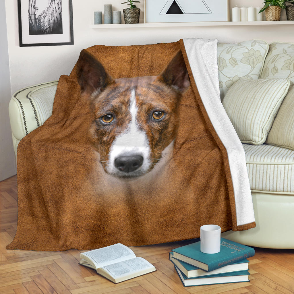 Basenji Face Hair Blanket