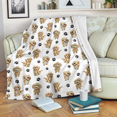 Cavapoo Paw Blanket