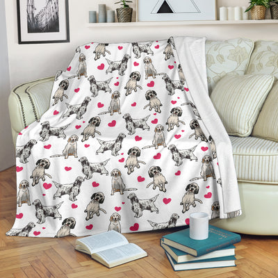 English Setter Heart Blanket