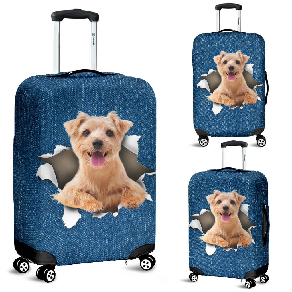 Norfolk Terrier Torn Paper Luggage Covers