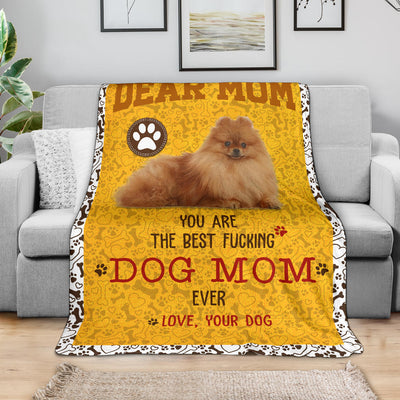 Pomeranian-Dog Mom Ever Blanket