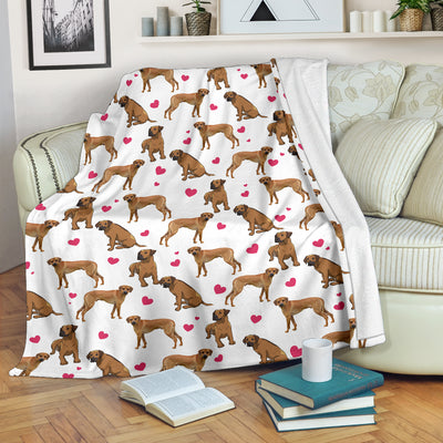 Rhodesian Ridgeback Heart Blanket
