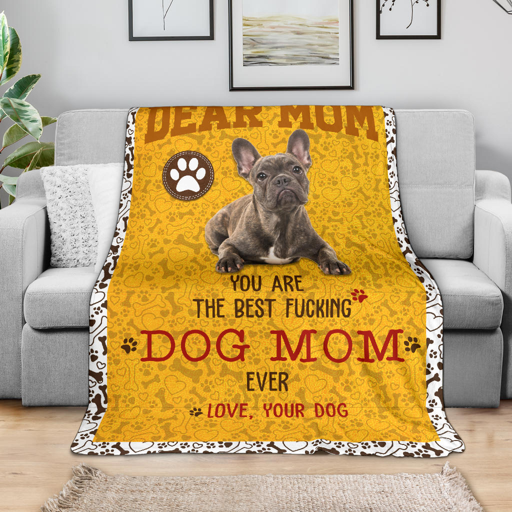 French Bulldog-Dog Mom Ever Blanket