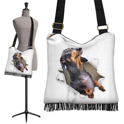 Dachshund - Crossbody Boho Handbag