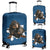 Black and Tan Coonhound Torn Paper Luggage Covers