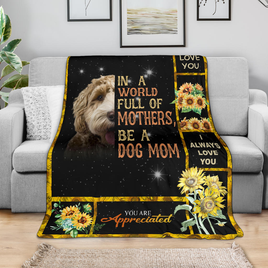 Labradoodle-A Dog Mom Blanket