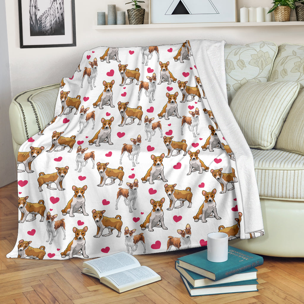 Basenji Heart Blanket