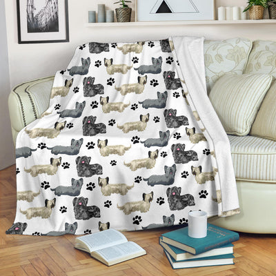 Skye Terrier Paw Blanket