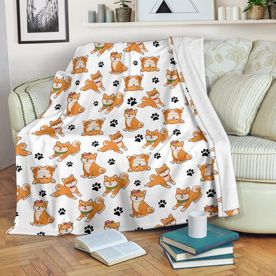 Shiba Inu Paw Blanket